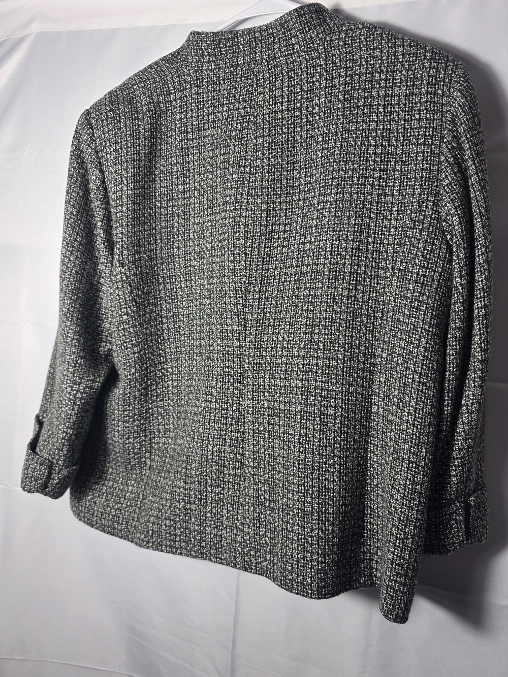 JM Collection Black and White Bouclé Blazer Vintage Y2K - Picture 7 of 7